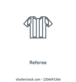 Referee concept line icon. Linear Referee concept outline symbol design. This simple element illustration can be used for web and mobile UI/UX.
