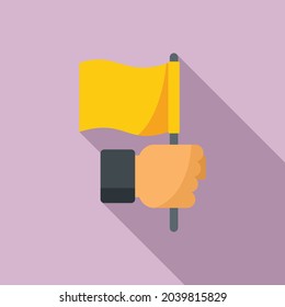 Referee Flag Icon Flat Vector. Soccer Sport. Football Judge