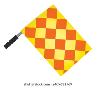 Referee flag isolated. vector illustration