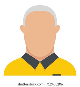 Referee flat icon vector illustration for design and web isolated on white background. Referee vector object for label and advertising