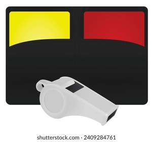 Referee game set. vector illustration