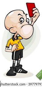 Referee give a Red Card as Punishment Vector