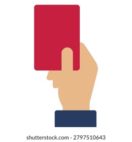 Referee Hand Holding Red
