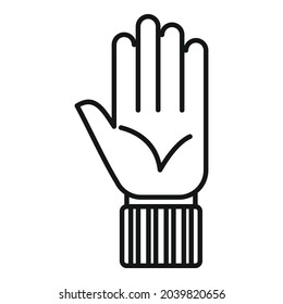 Referee hand icon outline vector. Game judge. Sport match