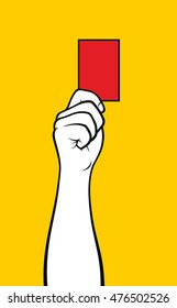 Referee Hand Showing Red Card