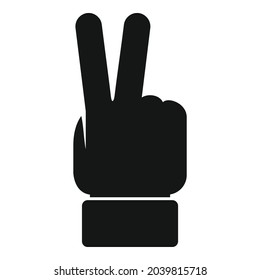 Referee hand sign icon simple vector. Game judge. Sport match
