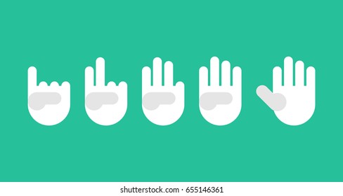 Referee hand In white gloves. His fingers showing the countdown.