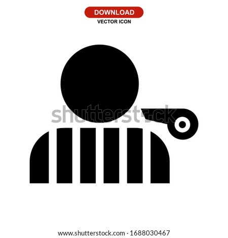 referee icon or logo isolated sign symbol vector illustration - high quality black style vector icons
