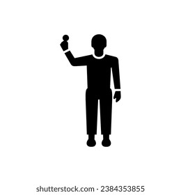 Referee Icon on White Background - Simple Vector Illustration