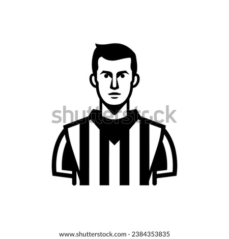 Referee Icon on White Background - Simple Vector Illustration