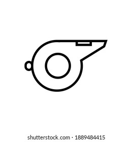 referee icon simple whistle design with editable stroke