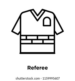 Referee icon vector isolated on white background, Referee transparent sign , line or linear sign, element design in outline style