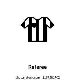 Referee icon vector isolated on white background, logo concept of Referee sign on transparent background, filled black symbol