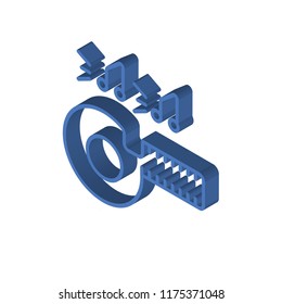 Referee isometric left top view 3D icon