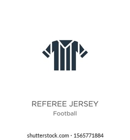 Referee jersey icon vector. Trendy flat referee jersey icon from football collection isolated on white background. Vector illustration can be used for web and mobile graphic design, logo, eps10