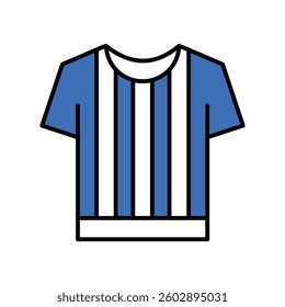 Referee Jersey vector filled outline icon. EPS 10 file