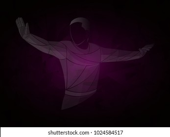 referee, judge vector boxing