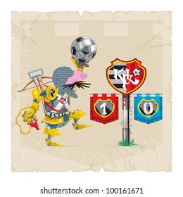 Referee Knights football match, vector