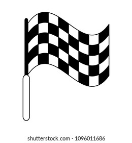 Referee Linesman Flag in black and white colors