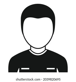 Referee man icon simple vector. Soccer card. Sport judge