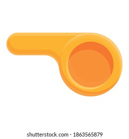 Referee plastic whistle icon. Cartoon of referee plastic whistle vector icon for web design isolated on white background