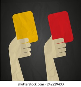 Referee red yellow cards