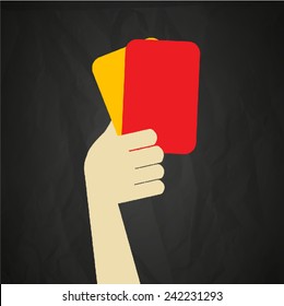 Referee red and yellow cards