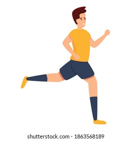 Referee run icon. Cartoon of referee run vector icon for web design isolated on white background