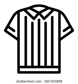 Referee Shirt Icon. Outline Referee Shirt Vector Icon For Web Design Isolated On White Background