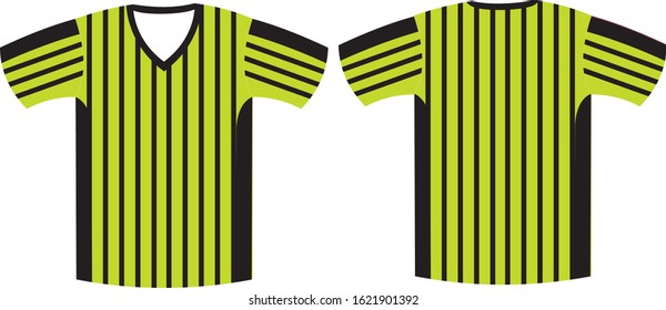 Referee Shirt On Green Background Stock Vector (Royalty Free ...