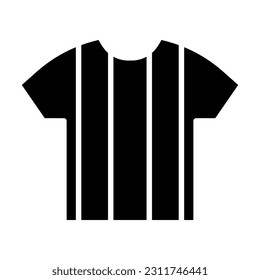 Referee Shirt Vector Glyph Icon For Personal And Commercial Use.
