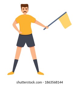 Referee soccer icon. Cartoon of referee soccer vector icon for web design isolated on white background