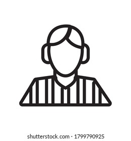 referee soccer line style icon vector illustration design