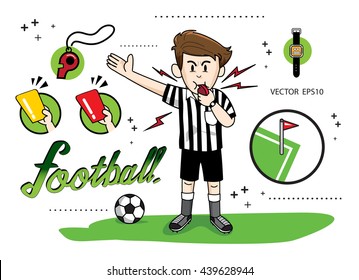 referee soccer red card man icon