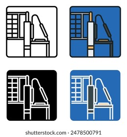 Referee Stand icon represents an elevated platform for referees to oversee and officiate sports matches.