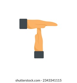 Vector plano del icono de signo de tiempo de espera de referencia. Tarjeta de fútbol. Juez de penalización aislado