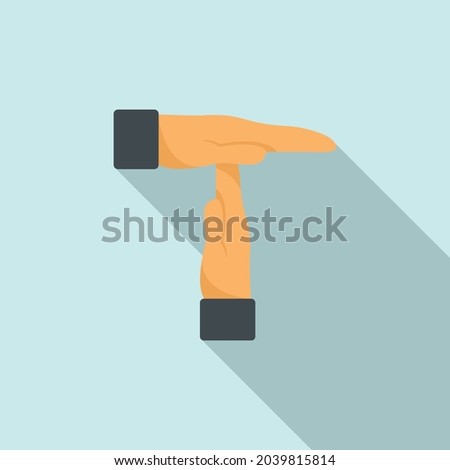 Referee time out sign icon flat vector. Soccer card. Penalty judge