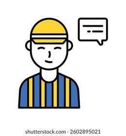 Referee vector filled outline icon. EPS 10 file