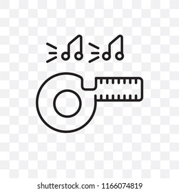 Referee vector icon isolated on transparent background, Referee logo concept