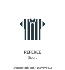 Referee vector icon on white background. Flat vector referee icon symbol sign from modern sport collection for mobile concept and web apps design.