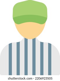 referee Vector illustration on a transparent background. Premium quality symmbols. Line Color vector icons for concept and graphic design.