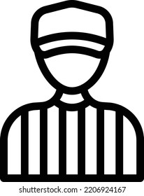 referee  Vector illustration on a transparent background. Premium quality symmbols. Thin line vector icons for concept and graphic design.