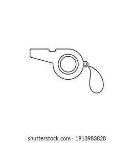 Referee vector line icon illustration sign