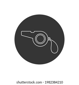 Referee vector line icon illustration sign