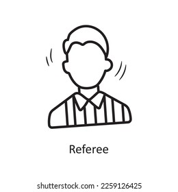 Referee vector outline Icon Design illustration. Olympic Symbol on White background EPS 10 File