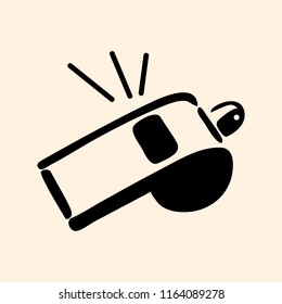 Referee whistle icon