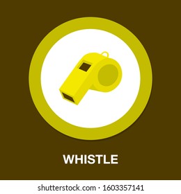 Referee whistle icon. flat illustration of Referee whistle vector icon. Referee whistle sign symbol