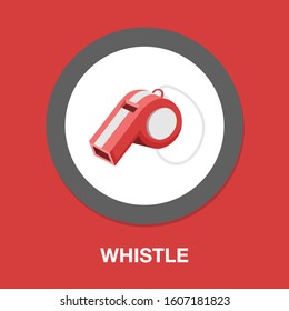 Referee whistle icon. flat illustration of Referee whistle vector icon. Referee whistle sign symbol