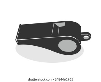 Referee whistle icon isolated simple flat style vector illustration on white background.