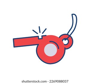 Schiedsrichter-Whistle-Symbol einzeln auf Stil